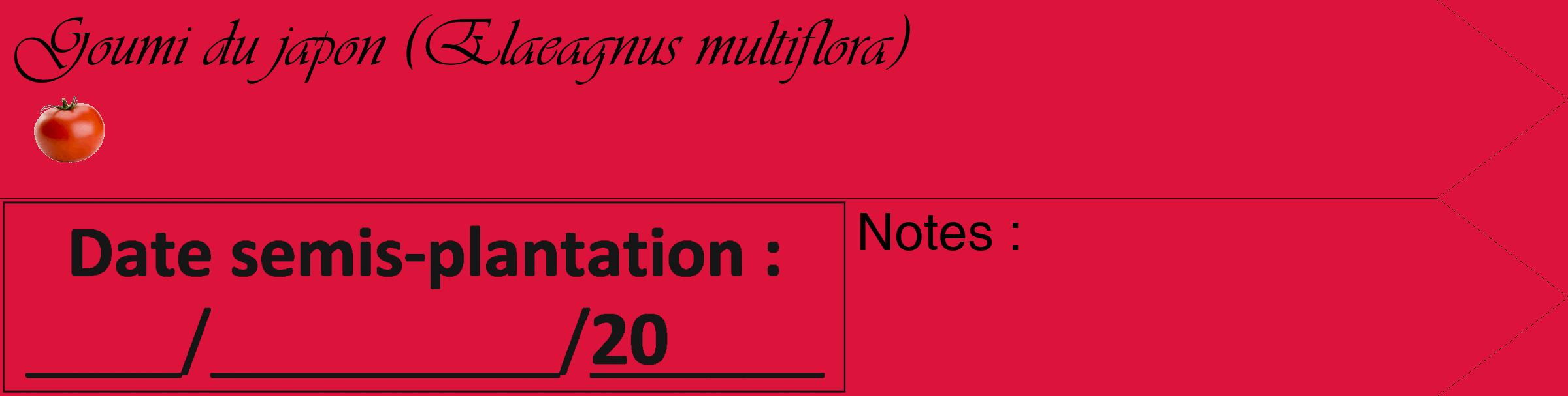 Étiquette de : Elaeagnus multiflora - format c - style noire36_simple_simpleviv avec comestibilité simplifiée