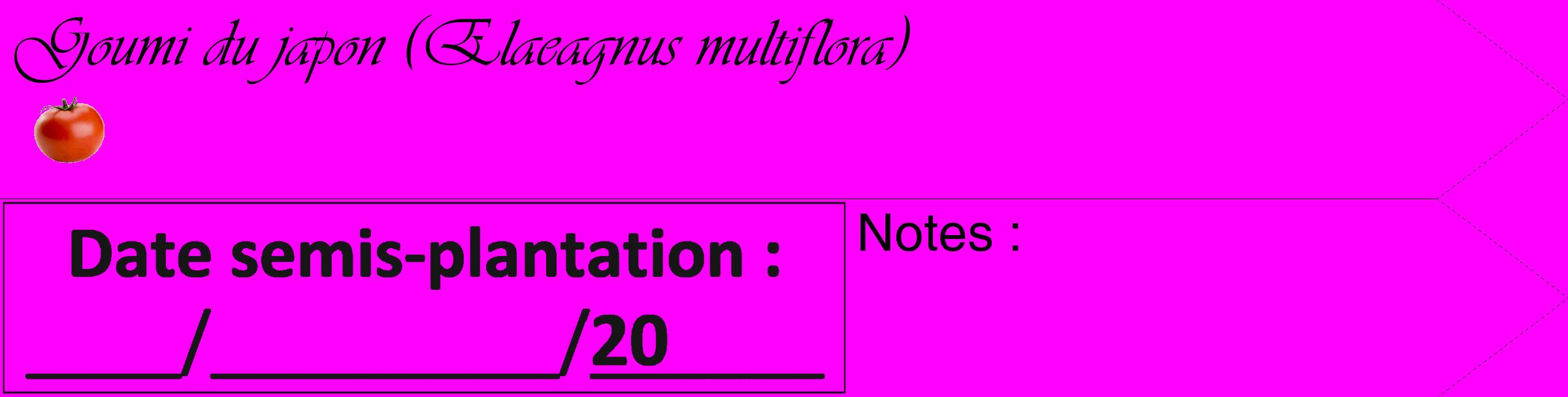 Étiquette de : Elaeagnus multiflora - format c - style noire51_simple_simpleviv avec comestibilité simplifiée