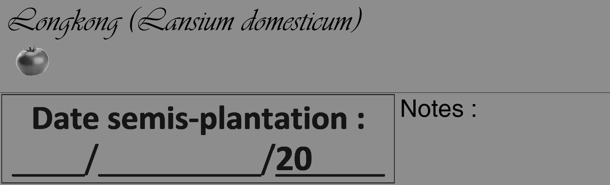 Étiquette de : Lansium domesticum - format c - style noire2_basique_basiqueviv avec comestibilité simplifiée