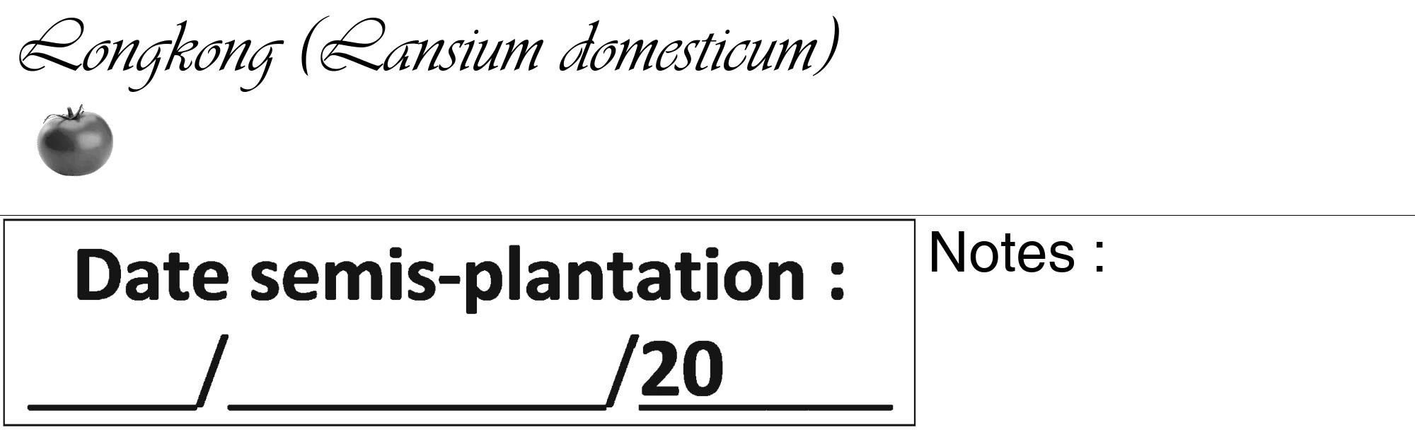 Étiquette de : Lansium domesticum - format c - style noire60_basique_basiqueviv avec comestibilité simplifiée