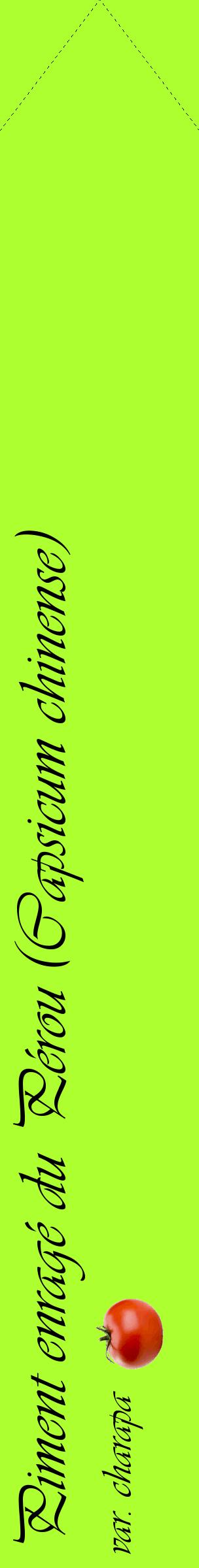 Étiquette de : Capsicum chinense var. charapa - format c - style noire17_simpleviv avec comestibilité simplifiée