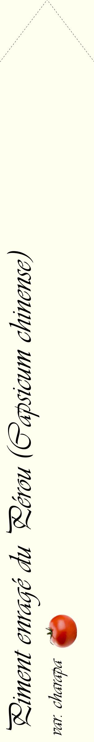 Étiquette de : Capsicum chinense var. charapa - format c - style noire19_simpleviv avec comestibilité simplifiée