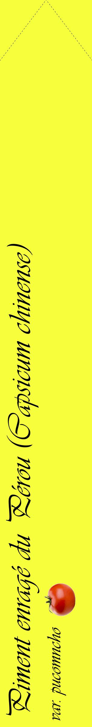 Étiquette de : Capsicum chinense var. pucomncho - format c - style noire18_simpleviv avec comestibilité simplifiée