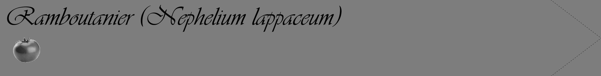 Étiquette de : Nephelium lappaceum - format c - style noire35_simple_simpleviv avec comestibilité simplifiée