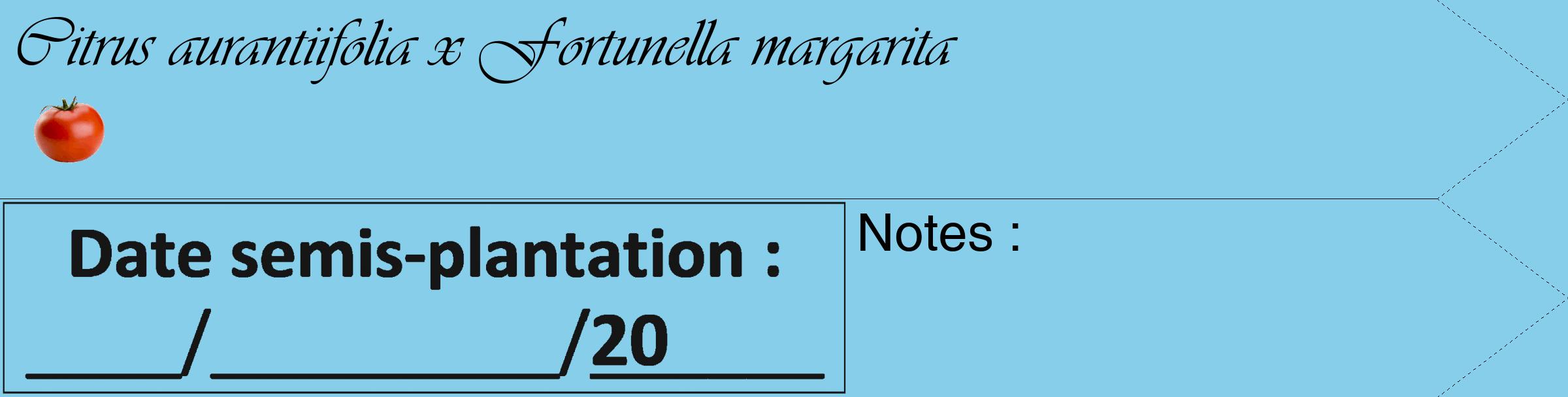 Étiquette de : Citrus aurantiifolia x Fortunella margarita - format c - style noire1_simple_simpleviv avec comestibilité simplifiée