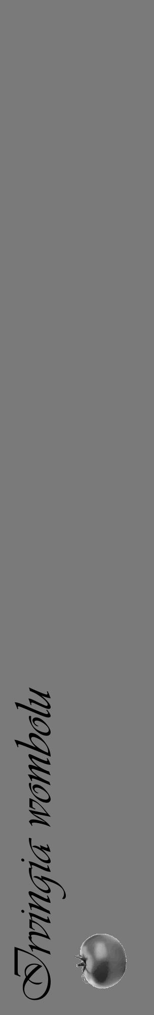 Étiquette de : Irvingia wombolu - format c - style noire3_basique_basiqueviv avec comestibilité simplifiée - position verticale