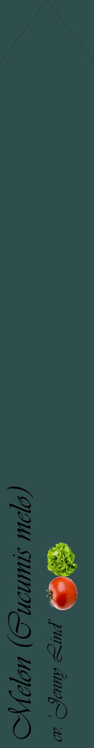 Étiquette de : Cucumis melo cv. 'Jenny Lind' - format c - style noire58_simpleviv avec comestibilité simplifiée
