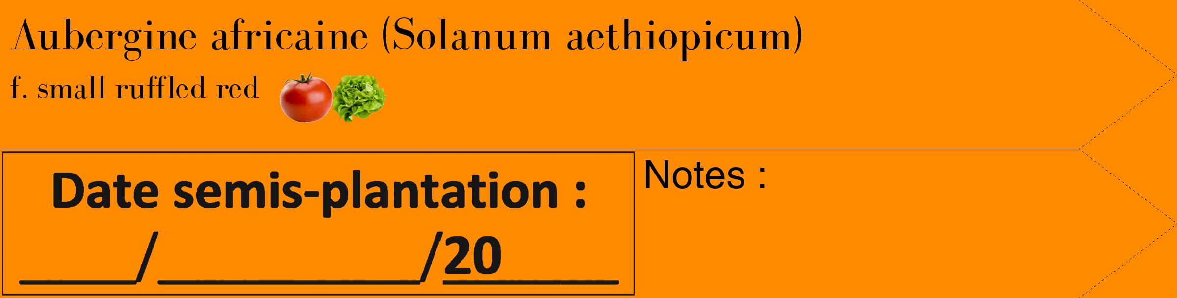 Étiquette de : Solanum aethiopicum f. small ruffled red - format c - style noire23_simple_simplebod avec comestibilité simplifiée
