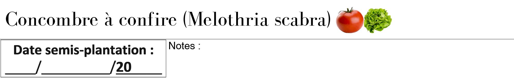 Étiquette de : Melothria scabra - format a - style noire60bod avec comestibilité simplifiée