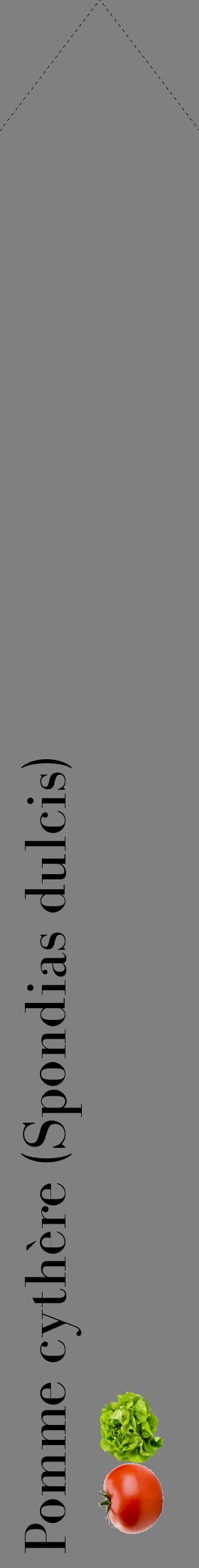 Étiquette de : Spondias dulcis - format c - style noire57_simplebod avec comestibilité simplifiée