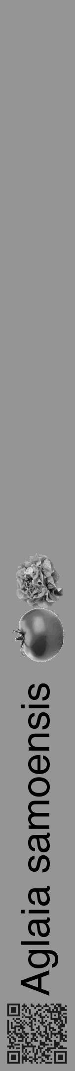 Étiquette de : Aglaia samoensis - format a - style noire16hel avec qrcode et comestibilité simplifiée - position verticale