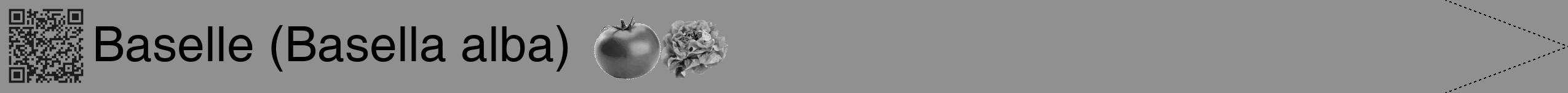 Étiquette de : Basella alba - format b - style noire4simplehel avec qrcode et comestibilité simplifiée