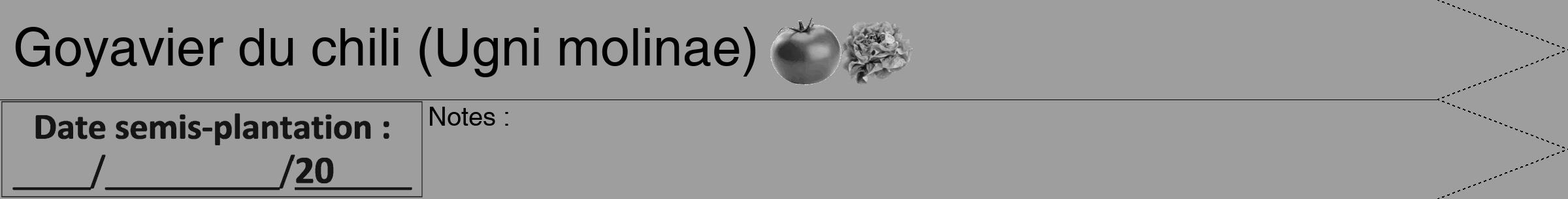 Étiquette de : Ugni molinae - format b - style noire42hel avec comestibilité simplifiée