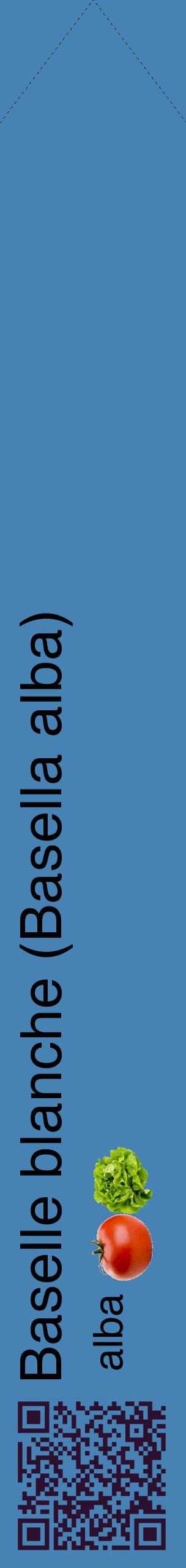 Étiquette de : Basella alba alba - format c - style noire5_simplehel avec qrcode et comestibilité simplifiée