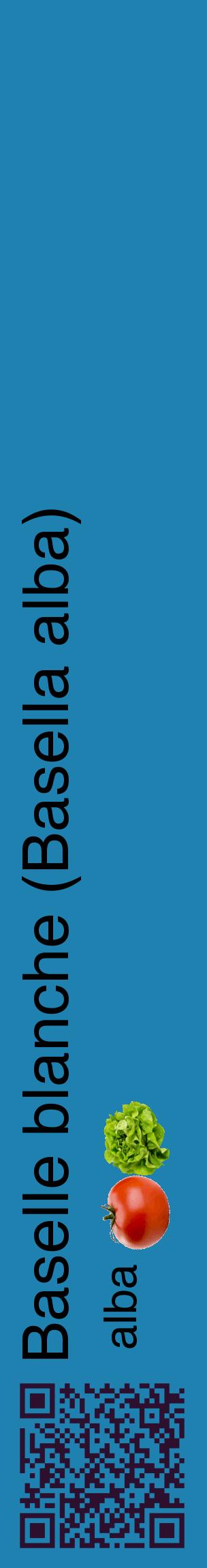Étiquette de : Basella alba alba - format c - style noire6_basiquehel avec qrcode et comestibilité simplifiée