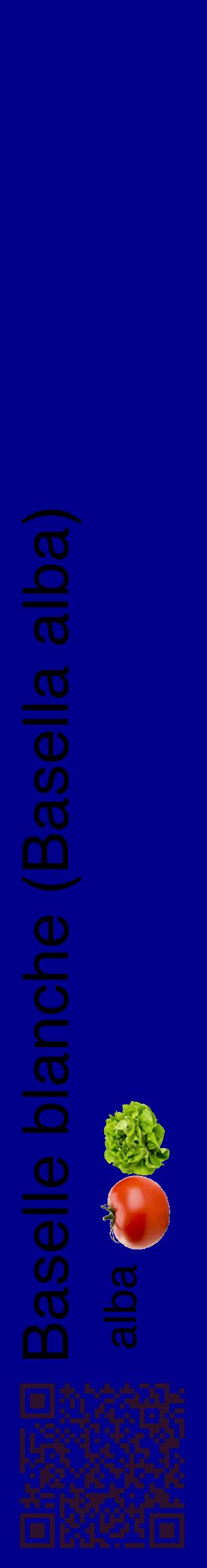 Étiquette de : Basella alba alba - format c - style noire7_basiquehel avec qrcode et comestibilité simplifiée