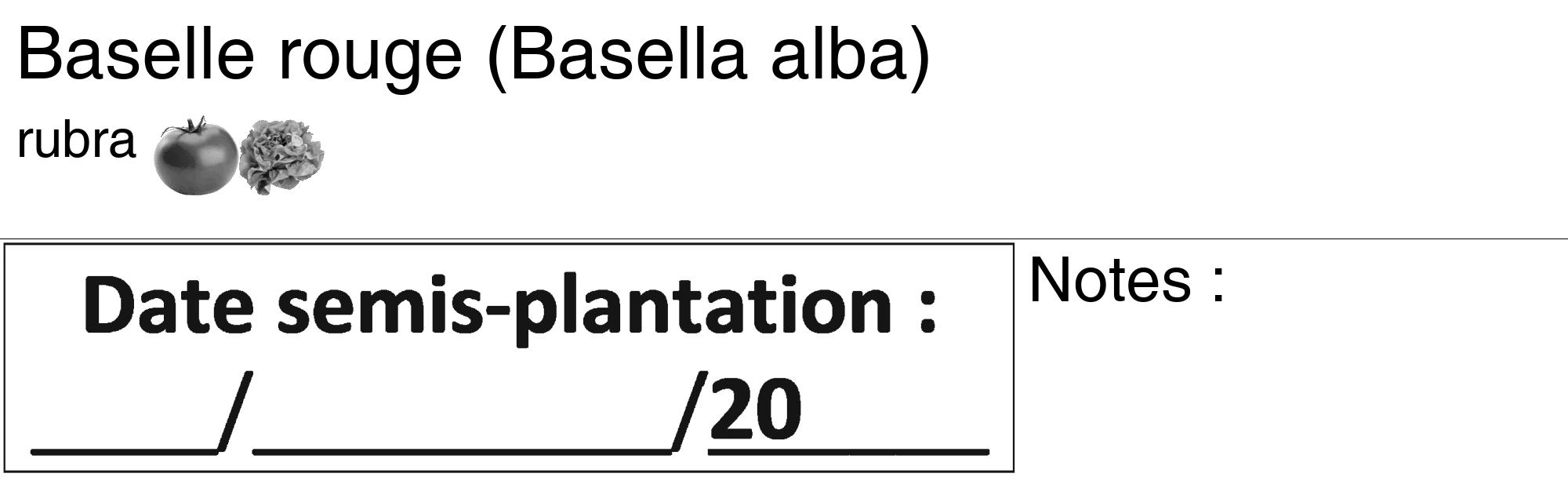 Étiquette de : Basella alba rubra - format c - style noire60_basique_basiquehel avec comestibilité simplifiée