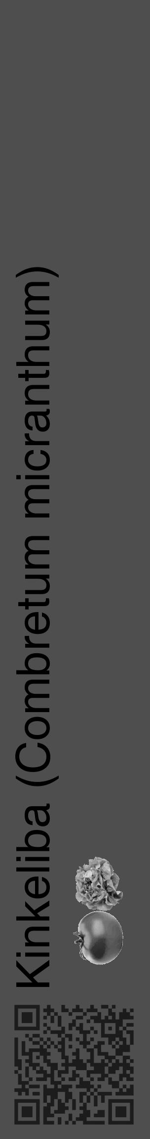 Étiquette de : Combretum micranthum - format c - style noire33_basique_basiquehel avec qrcode et comestibilité simplifiée - position verticale