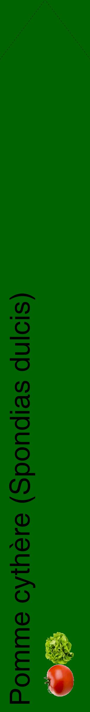 Étiquette de : Spondias dulcis - format c - style noire8_simplehel avec comestibilité simplifiée