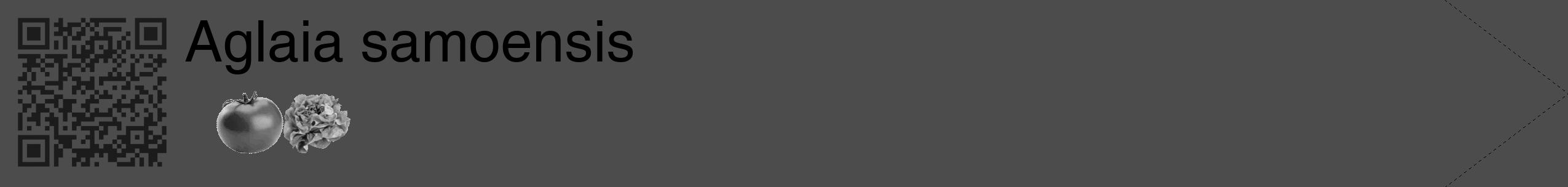 Étiquette de : Aglaia samoensis - format c - style noire27_simple_simplehel avec qrcode et comestibilité simplifiée