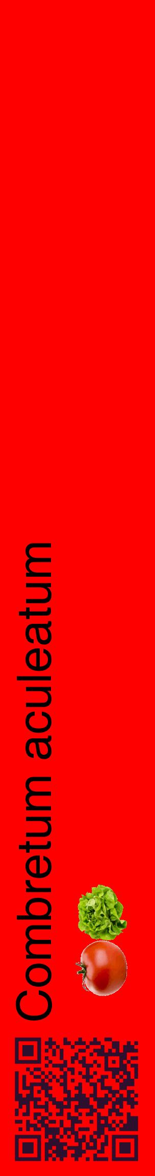 Étiquette de : Combretum aculeatum - format c - style noire27_basiquehel avec qrcode et comestibilité simplifiée