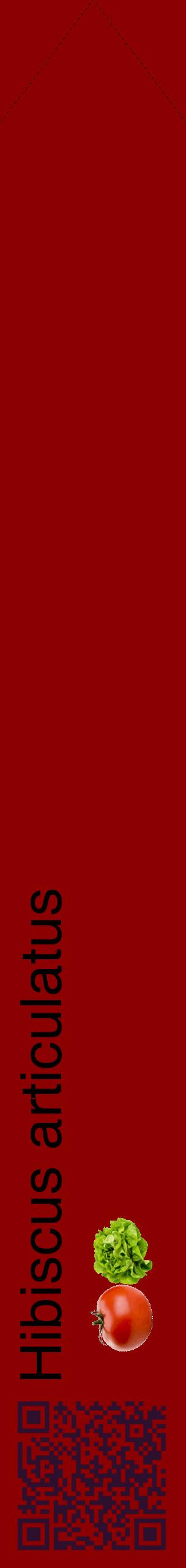 Étiquette de : Hibiscus articulatus - format c - style noire34_simplehel avec qrcode et comestibilité simplifiée