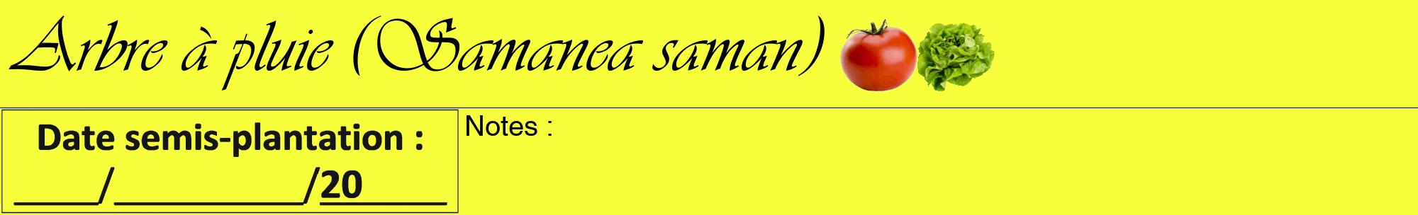 Étiquette de : Samanea saman - format a - style noire18viv avec comestibilité simplifiée