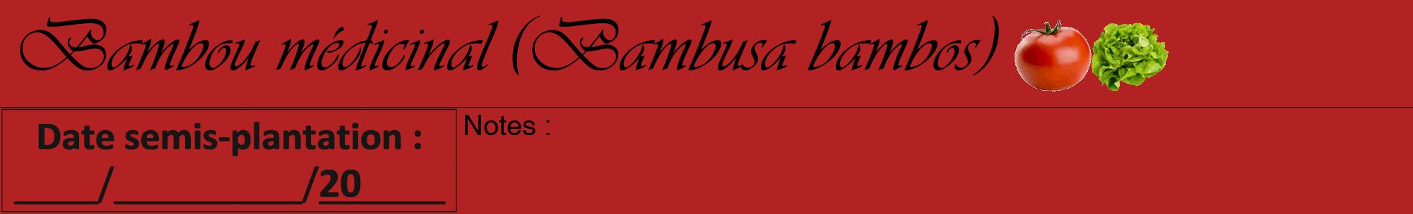 Étiquette de : Bambusa bambos - format a - style noire28viv avec comestibilité simplifiée