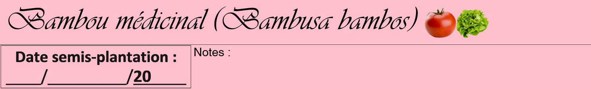 Étiquette de : Bambusa bambos - format a - style noire40viv avec comestibilité simplifiée