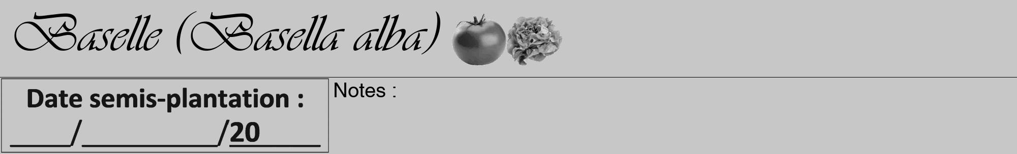 Étiquette de : Basella alba - format a - style noire15viv avec comestibilité simplifiée