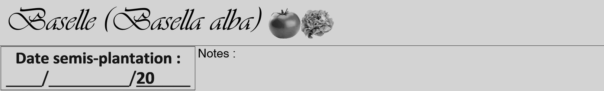 Étiquette de : Basella alba - format a - style noire56viv avec comestibilité simplifiée