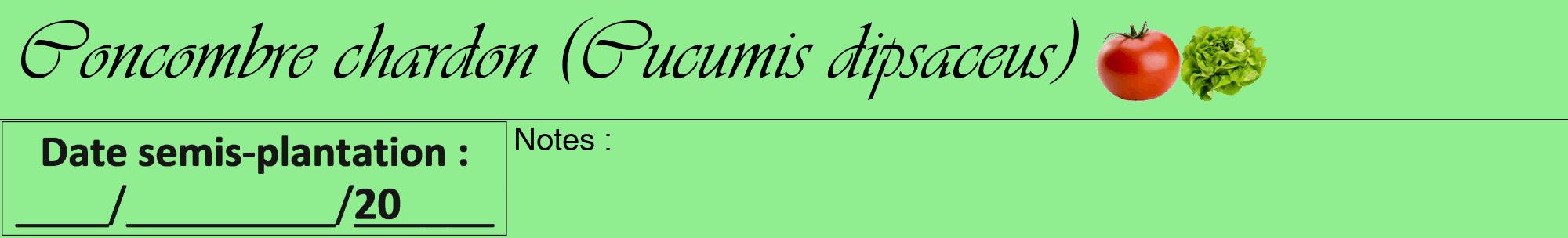 Étiquette de : Cucumis dipsaceus - format a - style noire15viv avec comestibilité simplifiée
