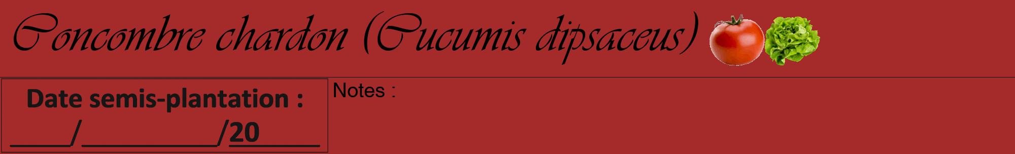 Étiquette de : Cucumis dipsaceus - format a - style noire33viv avec comestibilité simplifiée