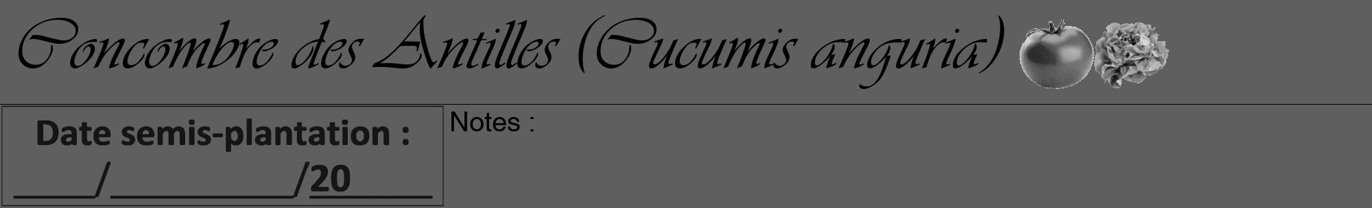 Étiquette de : Cucumis anguria - format a - style noire10viv avec comestibilité simplifiée