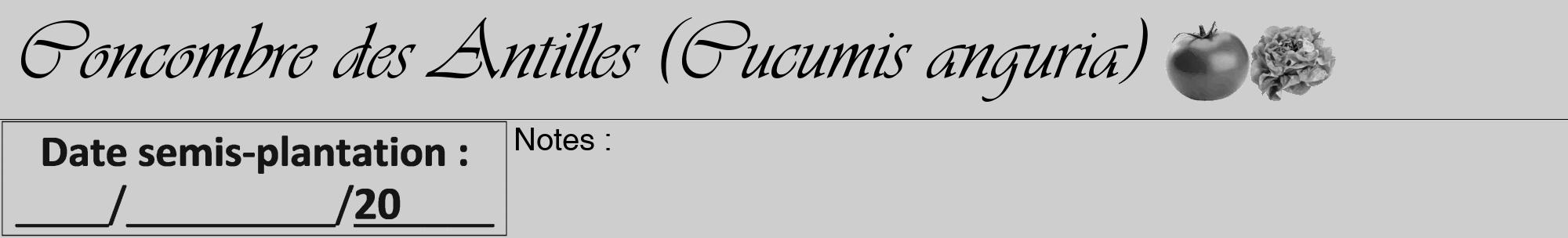 Étiquette de : Cucumis anguria - format a - style noire17viv avec comestibilité simplifiée