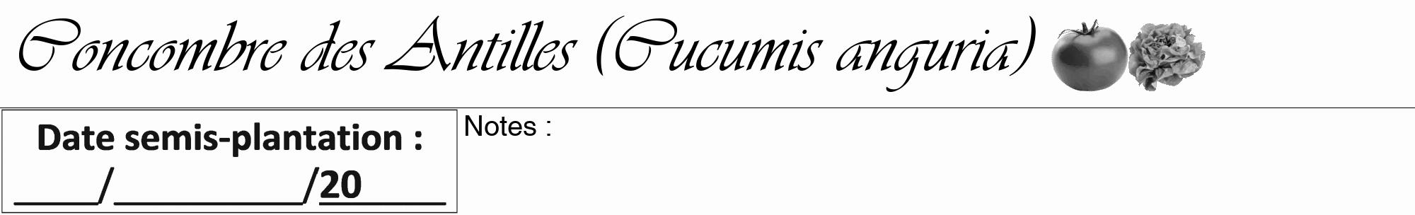 Étiquette de : Cucumis anguria - format a - style noire19viv avec comestibilité simplifiée