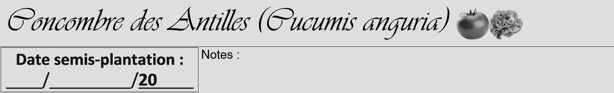 Étiquette de : Cucumis anguria - format a - style noire20viv avec comestibilité simplifiée