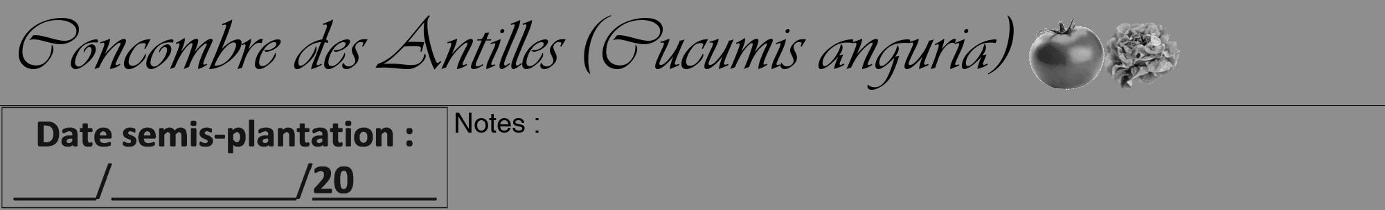 Étiquette de : Cucumis anguria - format a - style noire25basiqueviv avec comestibilité simplifiée