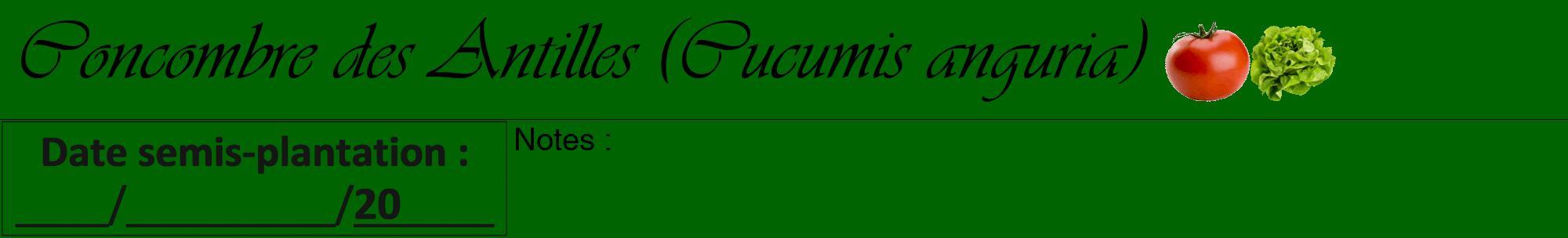 Étiquette de : Cucumis anguria - format a - style noire8viv avec comestibilité simplifiée