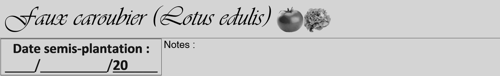 Étiquette de : Lotus edulis - format a - style noire40viv avec comestibilité simplifiée