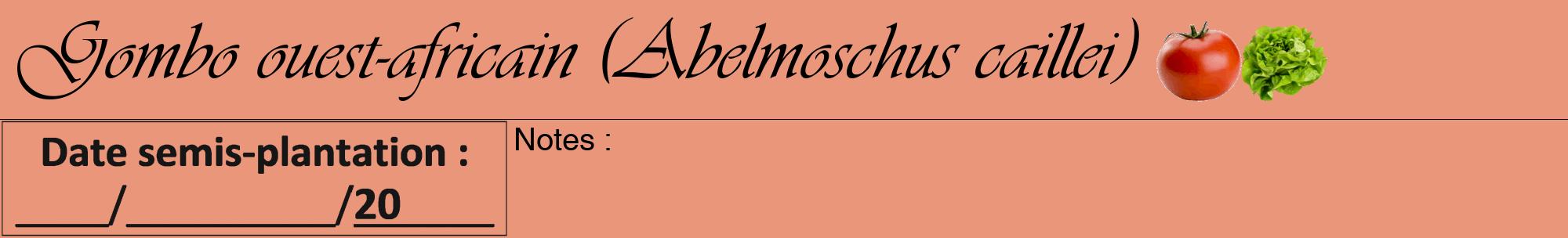 Étiquette de : Abelmoschus caillei - format a - style noire37viv avec comestibilité simplifiée