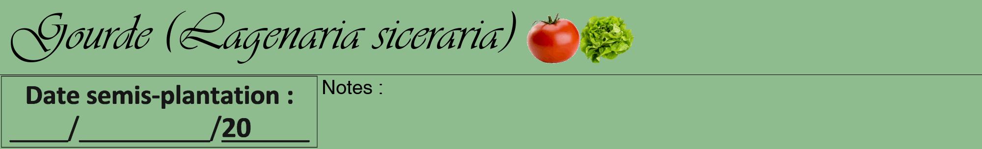 Étiquette de : Lagenaria siceraria - format a - style noire13viv avec comestibilité simplifiée