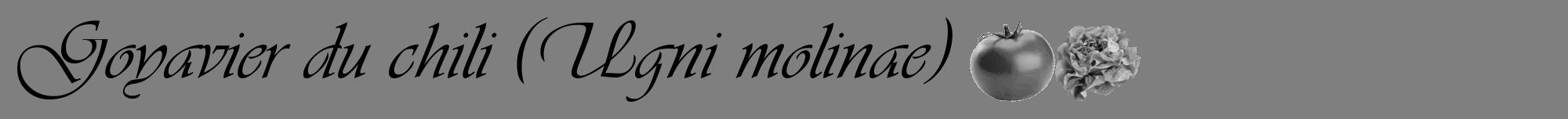 Étiquette de : Ugni molinae - format a - style noire57viv avec comestibilité simplifiée