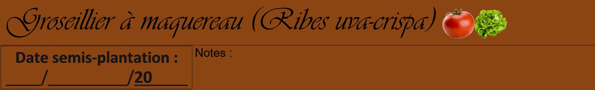 Étiquette de : Ribes uva-crispa - format a - style noire30viv avec comestibilité simplifiée