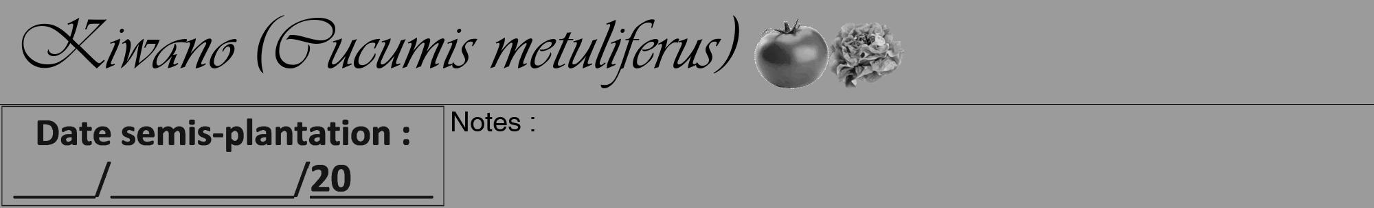 Étiquette de : Cucumis metuliferus - format a - style noire52viv avec comestibilité simplifiée