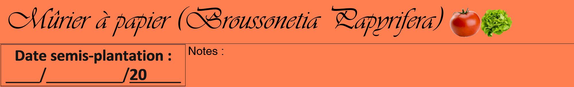 Étiquette de : Broussonetia Papyrifera - format a - style noire24basiqueviv avec comestibilité simplifiée