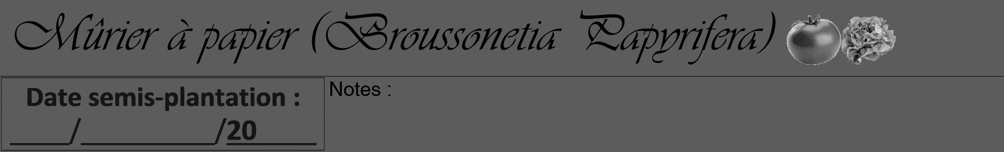 Étiquette de : Broussonetia Papyrifera - format a - style noire49viv avec comestibilité simplifiée
