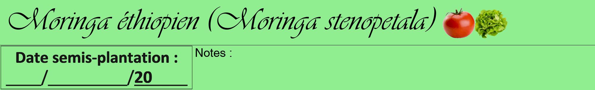 Étiquette de : Moringa stenopetala - format a - style noire15viv avec comestibilité simplifiée