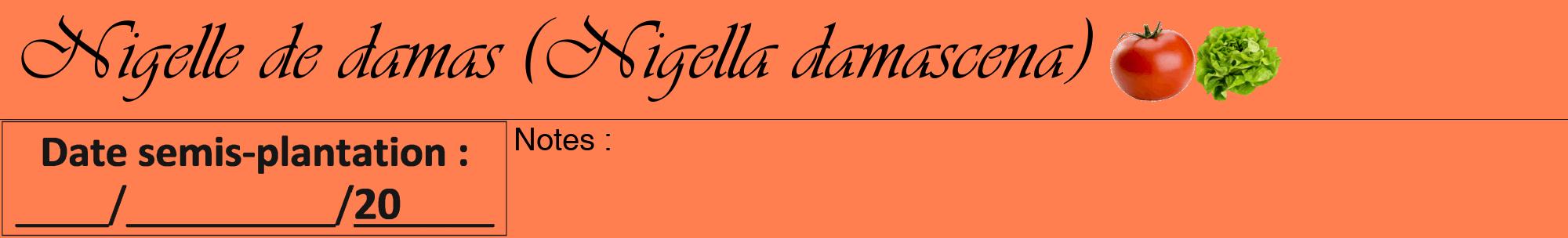 Étiquette de : Nigella damascena - format a - style noire24viv avec comestibilité simplifiée