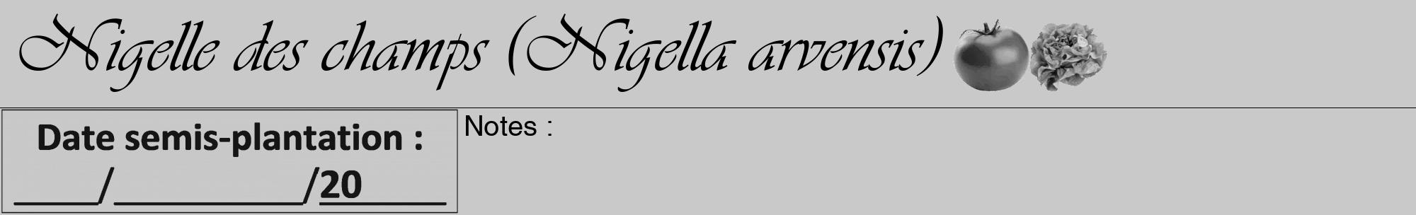 Étiquette de : Nigella arvensis - format a - style noire54viv avec comestibilité simplifiée